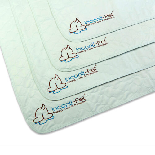 Inconti-Pet Pads Showing All Sizes Showing Logo