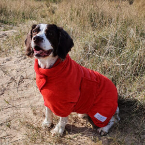 Mutt and Bailey Dog Drying Coat Brick Red