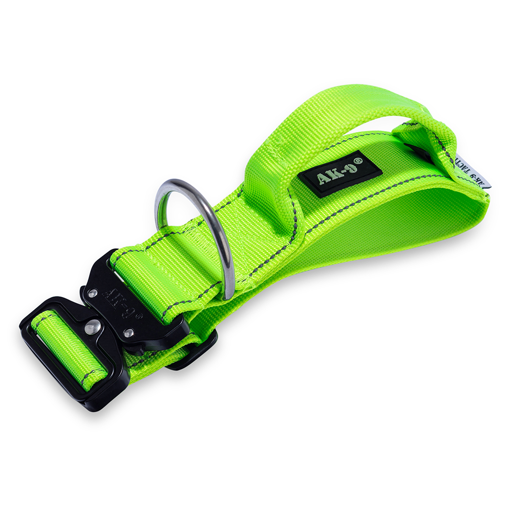 AK-9 Combat Clip Dog Collar Wide Small Green AK-9 Combat Clip Dog Collar Wide Small Green