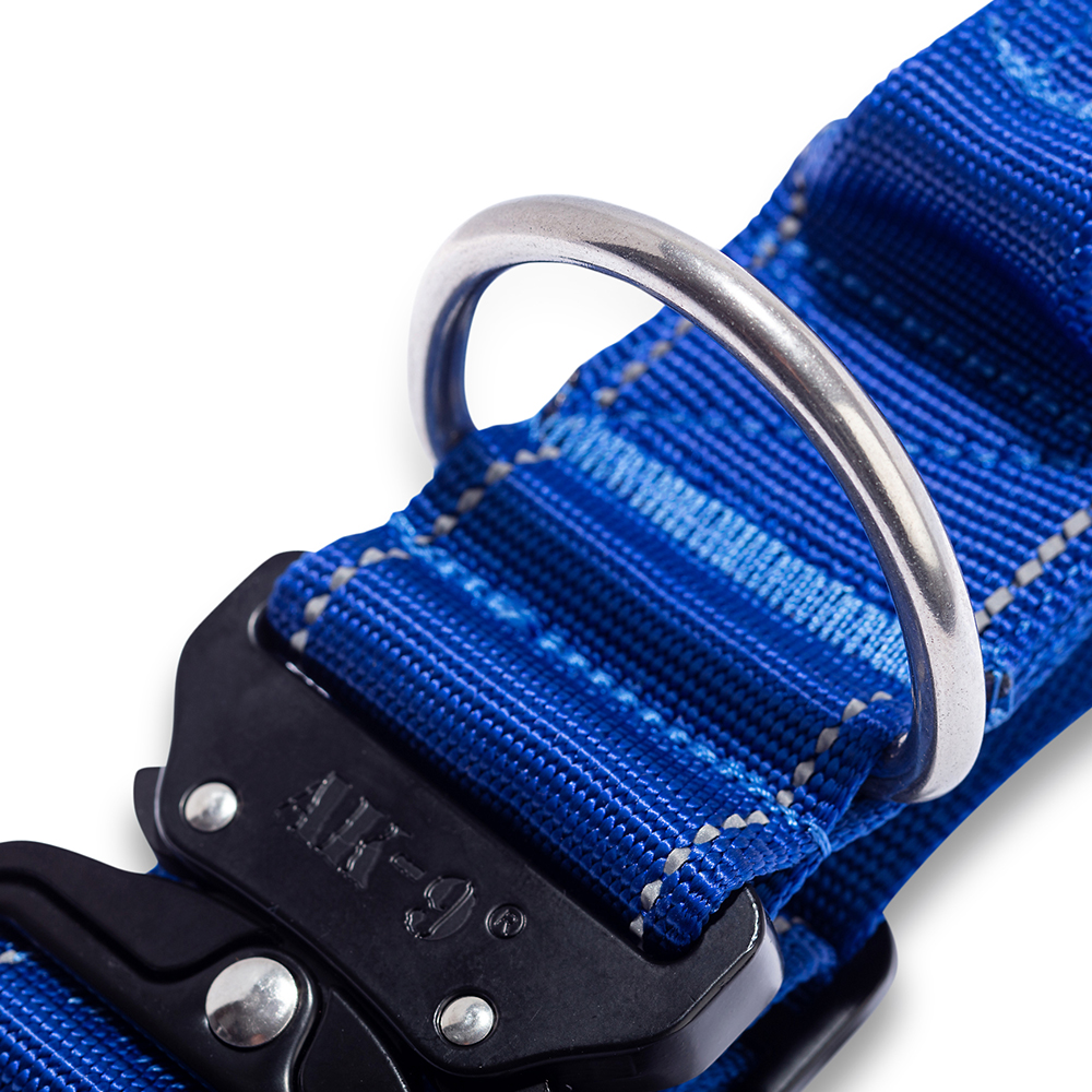 AK-9 Combat Clip Dog Collar Wide D Ring Close Up