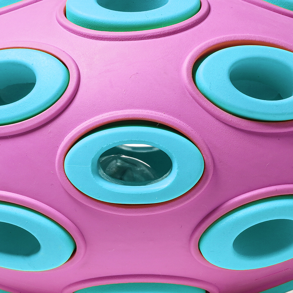 Hours of Entertainment: Insert Treats into the Duratoy Oval Treat Dog Chew Toy for Mental & Physical Play Add treats to The Duratoy Oval Treat Chew Toy for Extra Entertainment