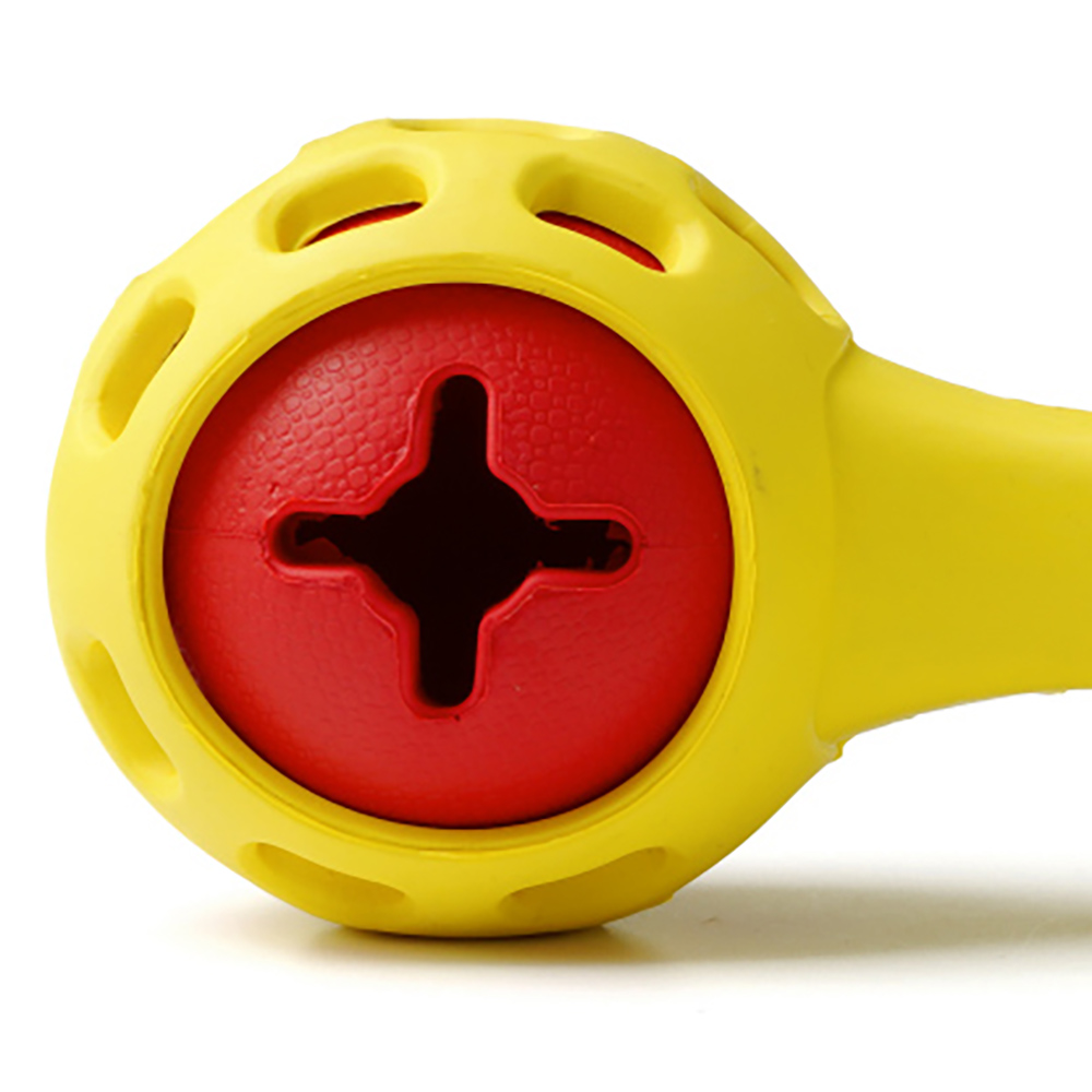 The Duratoy Dog Chew Toy Can Be filled With Treats to Keep Your Dog Engaged and Happy
