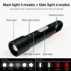 AK-9 LED Torch with Main Light And Side COB Light