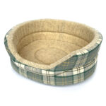 Luxury Oval Fleece Lined Dog Bed