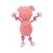 DuraToy Adjustable Piggy Corduroy Rope Dog Toy, pink, back view