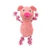 DuraToy Adjustable Piggy Corduroy Rope Dog Toy, pink, detail view 1