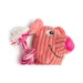 DuraToy Adjustable Piggy Corduroy Rope Dog Toy, pink, detail view 3