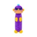 DuraToy Angry Monkey Crinkle Water Bottle Dog Toy, purple, yellow, orange, front view