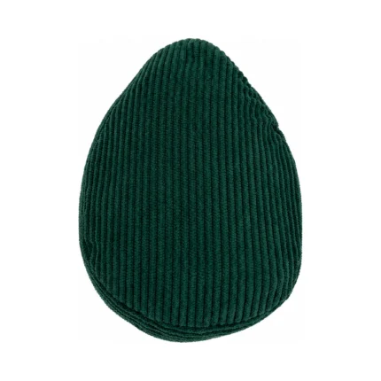 DuraToy Avocado Corduroy Crunchy Dog Toy, green, pale yellow, brown, back view
