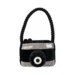 DuraToy Camera Rope Strap Squeaky Dog Toy, black, grey, detail view 1