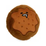 DuraToy Cookie Soft Squeaky Dog Toy, brown, two tone, front view