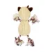 DuraToy Country Cow Corduroy Rope Tug Dog Toy, cream, pink, brown, back view