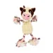 DuraToy Country Cow Corduroy Rope Tug Dog Toy, cream, pink, brown, detail view 2