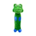 DuraToy Crocodile Unstuffed Bottle Dog Toy, green, front view