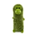 DuraToy Fluffy Croc Soft Cushion Squeaky Dog Toy, green, orange, detail view 2