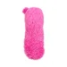 DuraToy Fluffy Piggy Soft Cushion Squeaky Dog Toy, pink, green, grey, back view