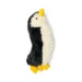 DuraToy Fruity Penguin Crunchy Dog Toy, grey, white, detail view 2