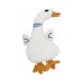 DuraToy Gorgeous Goose Crunchy Squeaky Dog Toy, white, beige, orange, detail view 2