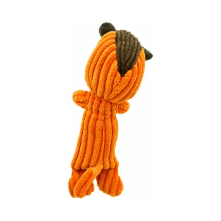 DuraToy Happy Horse Crinkle Squeaky Dog Toy, orange, brown, back view