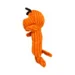 DuraToy Happy Horse Crinkle Squeaky Dog Toy, orange, brown, detail view 2