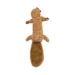 DuraToy Rusty Rascal Crunchy Tail Dog Toy, brown, orange, yellow, back view