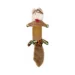 DuraToy Rusty Rascal Crunchy Tail Dog Toy, brown, orange, yellow, detail view 2