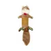DuraToy Rusty Rascal Crunchy Tail Dog Toy, brown, orange, yellow, detail view 3
