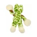 DuraToy Small Frog Squeaky Dog Toy, green, white, brown, back view