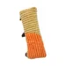 DuraToy Striped Horse Cushioned Squeaky Dog Toy, brown, orange, back view