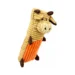 DuraToy Striped Horse Cushioned Squeaky Dog Toy, brown, orange, detail view 1