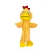 DuraToy Stripey Chicken Crinkle Squeaky Dog Toy, yellow, detail view 1
