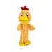 DuraToy Stripey Chicken Crinkle Squeaky Dog Toy, yellow, detail view 2