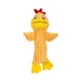 DuraToy Stripey Chicken Crinkle Squeaky Dog Toy, yellow, detail view 3