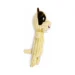 DuraToy Stripey Horse Crinkle Squeaky Dog Toy, white, detail view 1