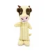 DuraToy Stripey Horse Crinkle Squeaky Dog Toy, white, detail view 2