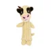 DuraToy Stripey Horse Crinkle Squeaky Dog Toy, white, detail view 3