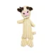 DuraToy Stripey Horse Crinkle Squeaky Dog Toy, white, front view