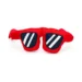 DuraToy Sunnies Squeaky Dog Toy, red, back view