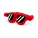 DuraToy Sunnies Squeaky Dog Toy, red, detail view 1