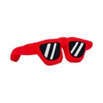 DuraToy Sunnies Squeaky Dog Toy, red, front view