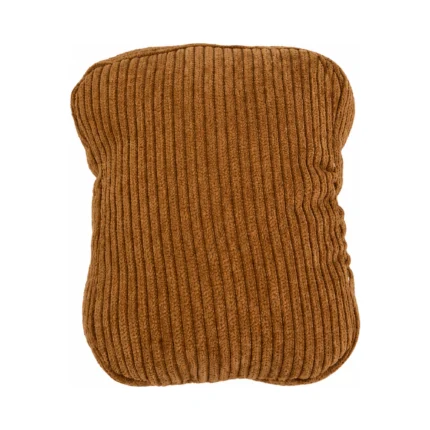 DuraToy Toast Squeaky Dog Toy, beige, back view
