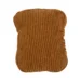 DuraToy Toast Squeaky Dog Toy, beige, back view