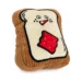 DuraToy Toast Squeaky Dog Toy, beige, detail view 2