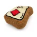 DuraToy Toast Squeaky Dog Toy, beige, detail view 3