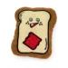 DuraToy Toast Squeaky Dog Toy, beige, detail view 4