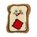 DuraToy Toast Squeaky Dog Toy, beige, front view