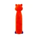 DuraToy Vibrant Fox Water Bottle Crunch Dog Toy, orange, back view