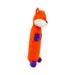 DuraToy Vibrant Fox Water Bottle Crunch Dog Toy, orange, detail view 1