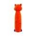 DuraToy Vibrant Fox Water Bottle Crunch Dog Toy, orange, detail view 4