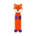 DuraToy Vibrant Fox Water Bottle Crunch Dog Toy, orange, front view